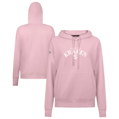 Women's Levelwear Light Pink Seattle Kraken Mother's Day Adorn Arched Pullover Hoodie