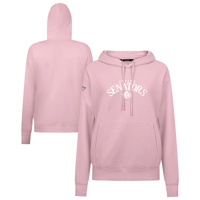 Women's Levelwear Light Pink Ottawa Senators Mother's Day Adorn Arched Pullover Hoodie