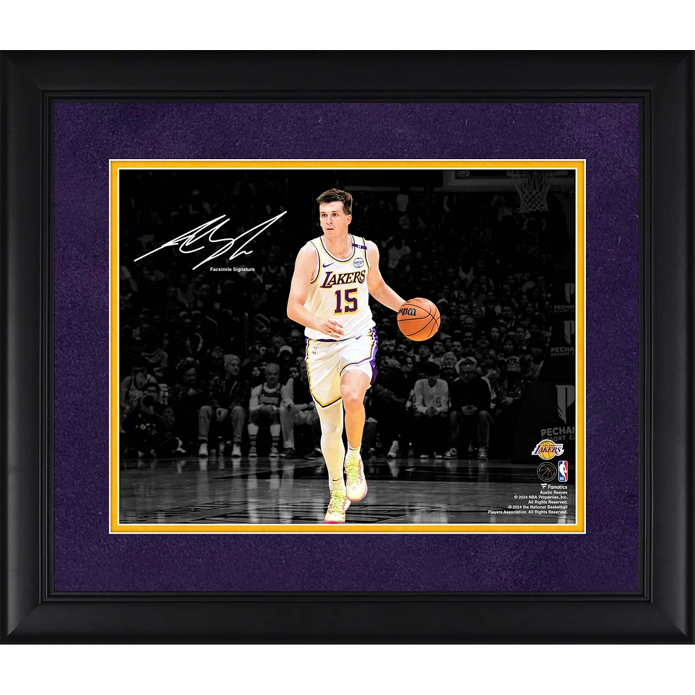 Austin Reaves Los Angeles Lakers Facsimile Signature Framed 11" x 14" Spotlight Photograph