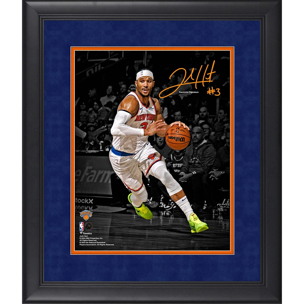 Josh Hart New York Knicks Facsimile Signature Framed 11" x 14" Spotlight Photograph