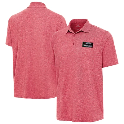 Men's Antigua Heather NASCAR Mexico Series Race Par 3 Polo