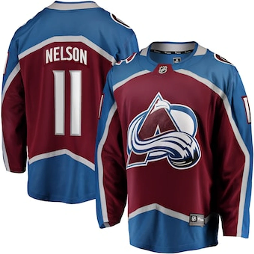 Men's Fanatics Brock Nelson Burgundy Colorado Avalanche Home Breakaway Jersey