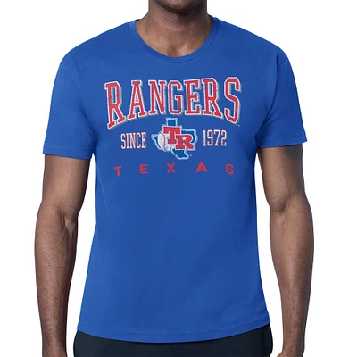 Men's Starter Royal Texas Rangers Distressed Logo T-Shirt