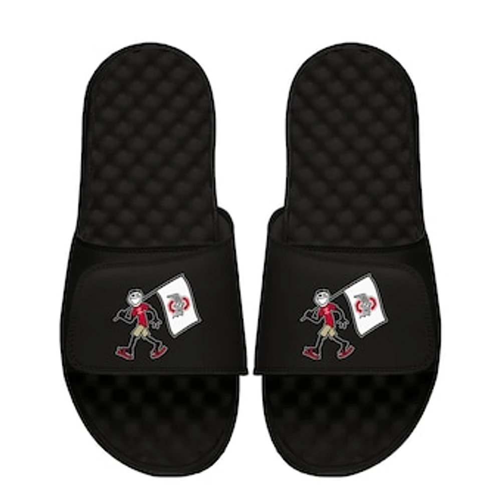 Unisex ISlide Black Ohio State Buckeyes Life is Good Slide Sandals