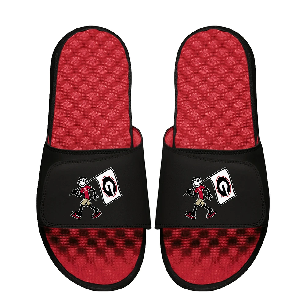 Unisex ISlide Black Georgia Bulldogs Life is Good Slide Sandals