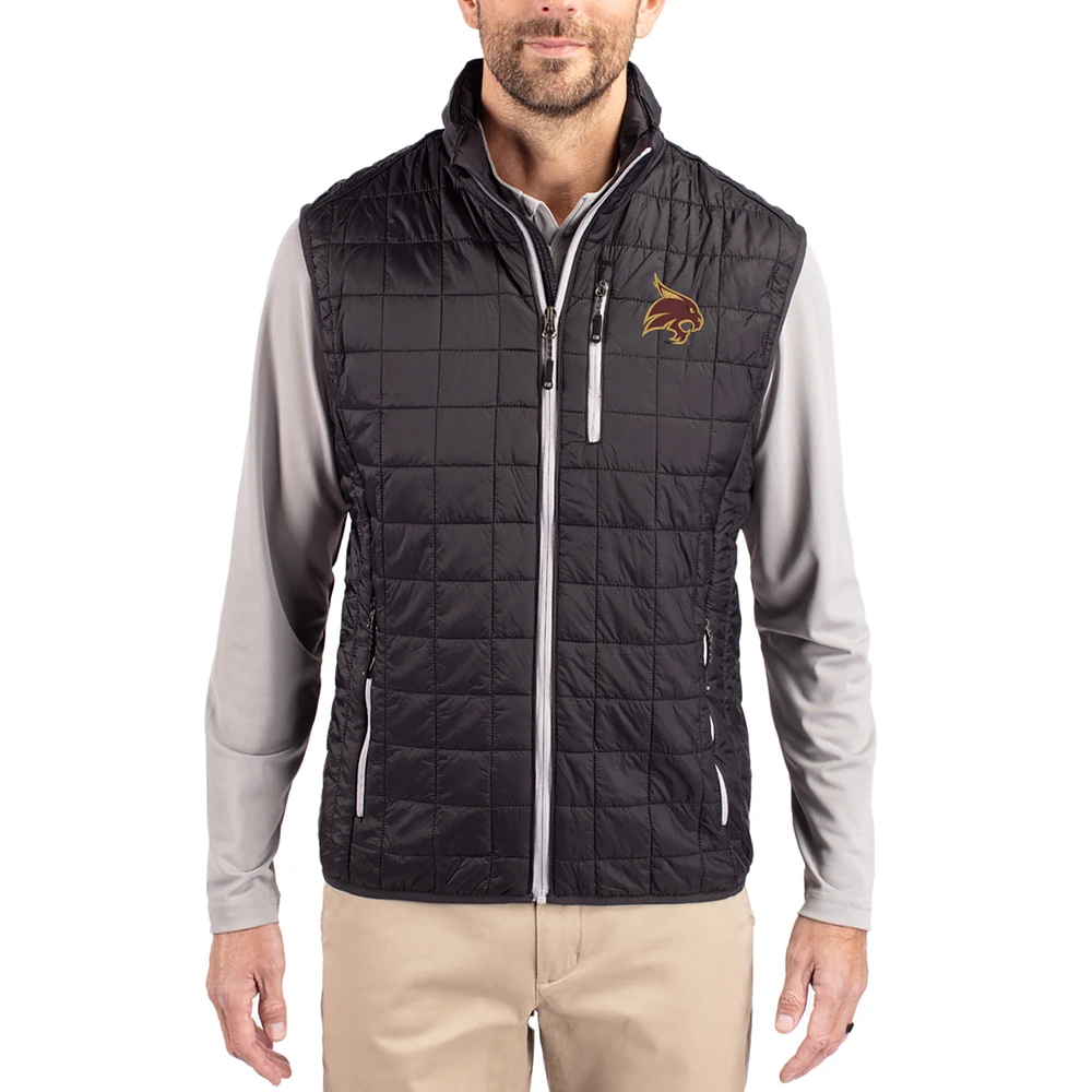Men's Cutter & Buck Texas State Bobcats Rainier Eco Insulated PrimaLoft Full-Zip Puffer Vest