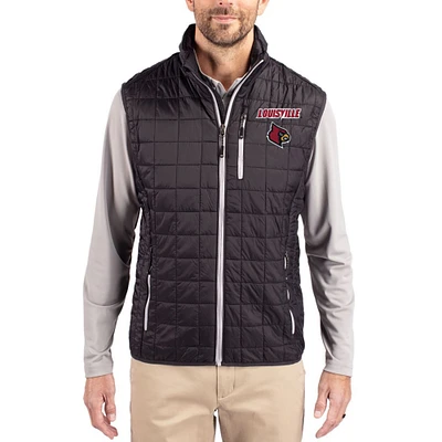 Men's Cutter & Buck Louisville Cardinals Rainier Eco Insulated PrimaLoft Full-Zip Puffer Vest