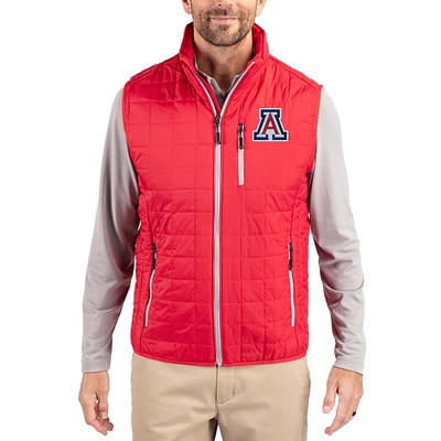 Men's Cutter & Buck Red Arizona Wildcats Rainier Eco Insulated PrimaLoft Full-Zip Puffer Vest