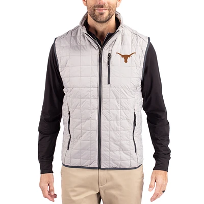 Men's Cutter & Buck Texas Longhorns Rainier Eco Insulated PrimaLoft Full-Zip Puffer Vest