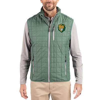 Men's Cutter & Buck Hunter Green Southeastern Louisiana Lions Rainier Eco Insulated PrimaLoft Full-Zip Puffer Vest