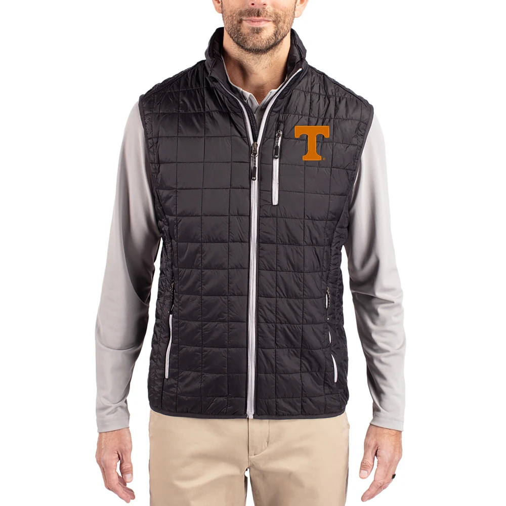 Men's Cutter & Buck Tennessee Volunteers Rainier Eco Insulated PrimaLoft Full-Zip Puffer Vest