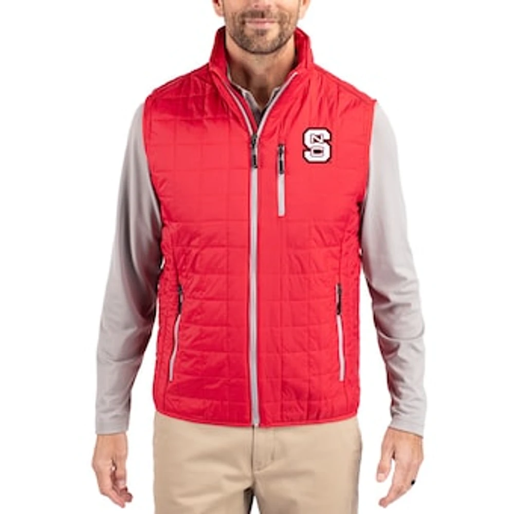 Men's Cutter & Buck NC State Wolfpack Rainier Eco Insulated PrimaLoft Full-Zip Puffer Vest