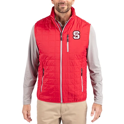 Men's Cutter & Buck NC State Wolfpack Rainier Eco Insulated PrimaLoft Full-Zip Puffer Vest
