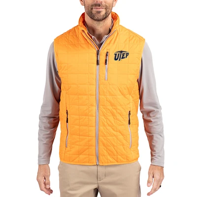 Men's Cutter & Buck UTEP Miners Rainier Eco Insulated PrimaLoft Full-Zip Puffer Vest