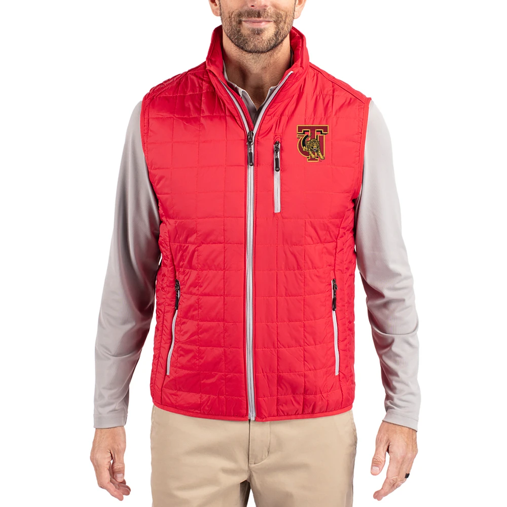 Men's Cutter & Buck Tuskegee Golden Tigers Rainier Eco Insulated PrimaLoft Full-Zip Puffer Vest