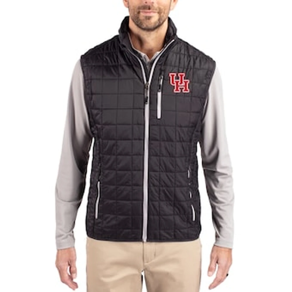 Men's Cutter & Buck Houston Cougars Rainier Eco Insulated PrimaLoft Full-Zip Puffer Vest