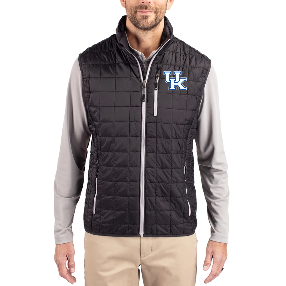 Men's Cutter & Buck Kentucky Wildcats Rainier Eco Insulated PrimaLoft Full-Zip Puffer Vest