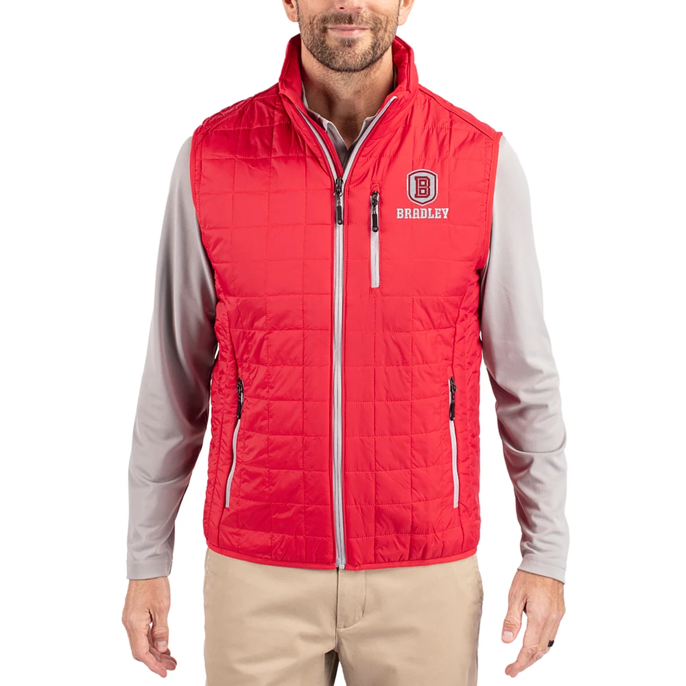 Men's Cutter & Buck Bradley Braves Rainier Eco Insulated PrimaLoft Full-Zip Puffer Vest