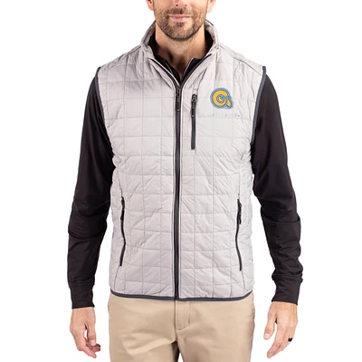 Men's Cutter & Buck Albany State Golden Rams Rainier Eco Insulated PrimaLoft Full-Zip Puffer Vest