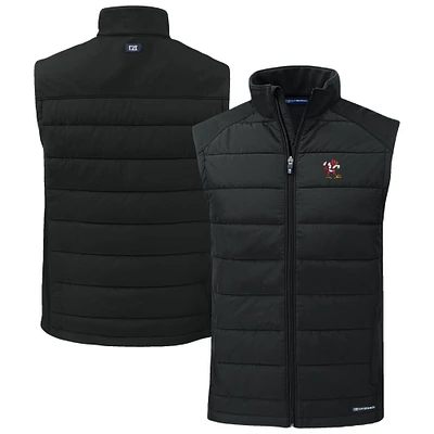 Men's Cutter & Buck Louisville Cardinals Evoke Hybrid Eco Softshell Recycled Full-Zip Vest
