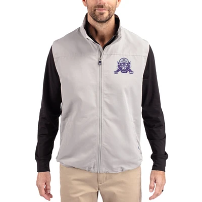 Men's Cutter & Buck Northwestern Wildcats Charter Eco Recycled Full-Zip Vest