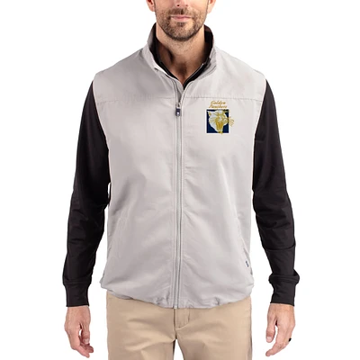 Men's Cutter & Buck Gray FIU Panthers Charter Eco Recycled Full-Zip Vest