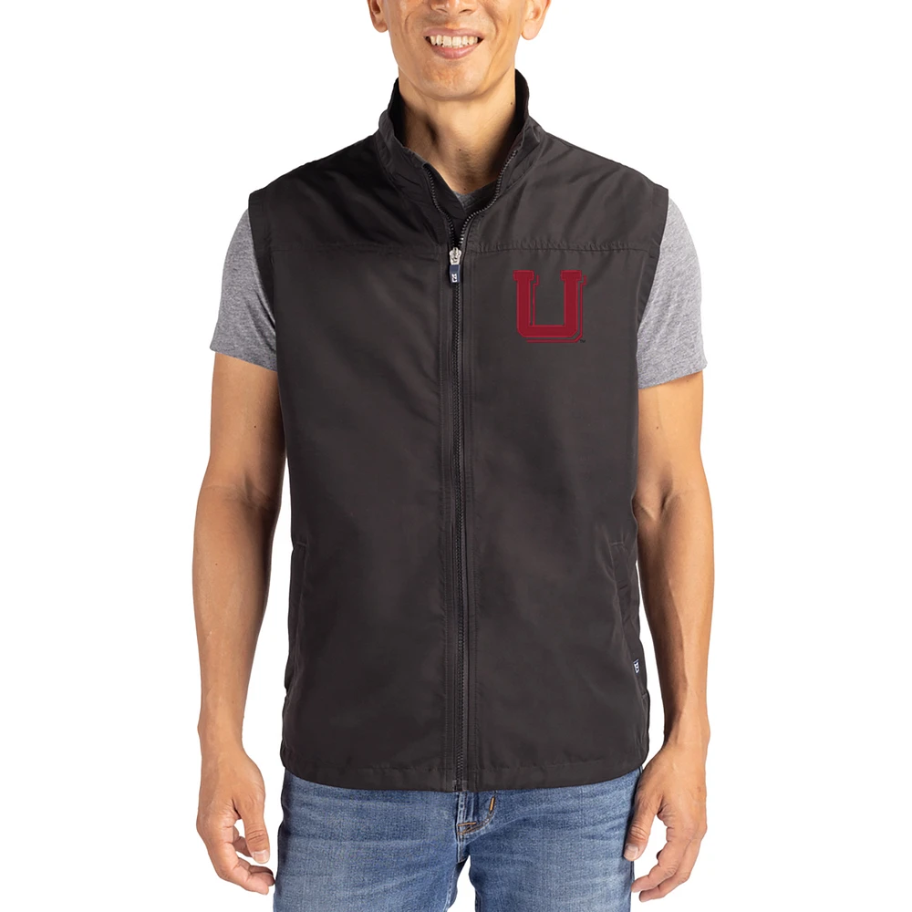 Men's Cutter & Buck Utah Utes Charter Eco Recycled Full-Zip Vest