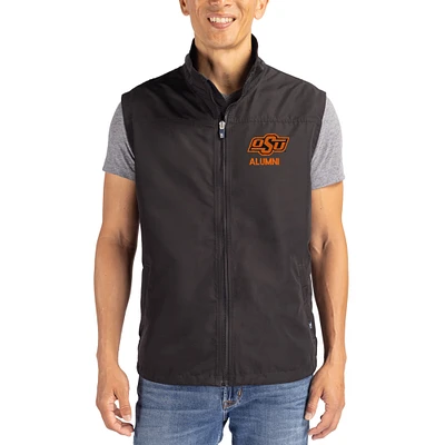 Men's Cutter & Buck Oklahoma State Cowboys Charter Eco Recycled Full-Zip Vest
