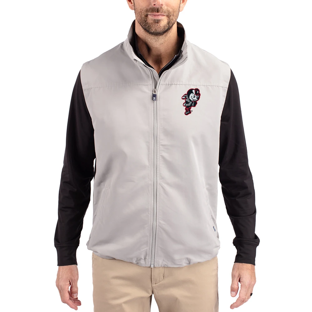 Men's Cutter & Buck Ohio State Buckeyes Charter Eco Recycled Full-Zip Vest