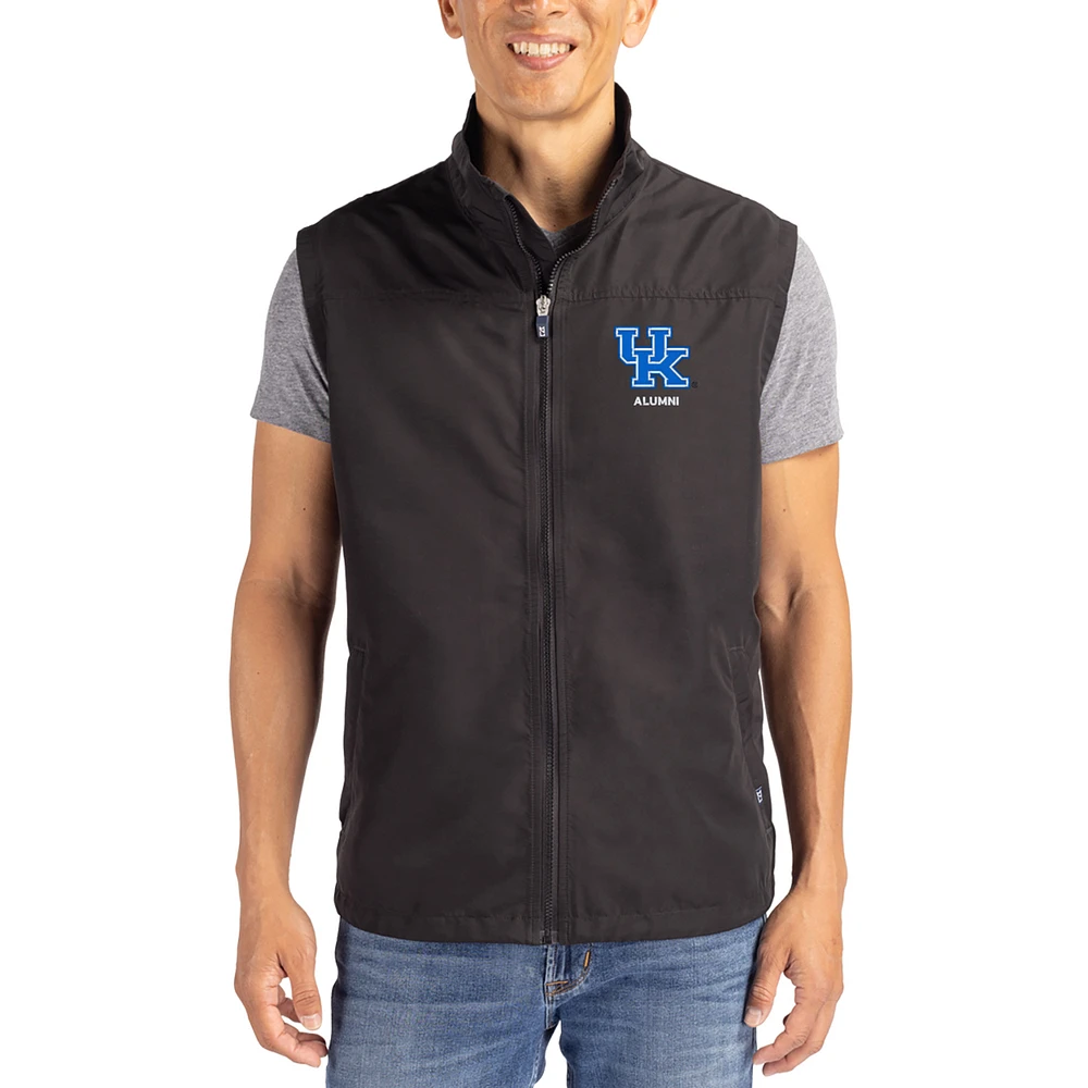 Men's Cutter & Buck Kentucky Wildcats Charter Eco Recycled Full-Zip Vest