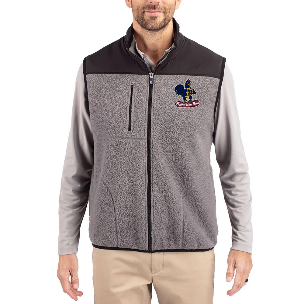 Men's Cutter & Buck Delaware Fightin' Blue Hens Cascade Eco Fleece Full-Zip Vest