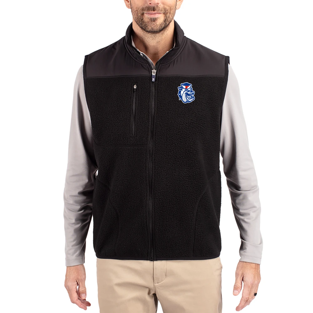 Men's Cutter & Buck Fresno State Bulldogs Cascade Eco Fleece Full-Zip Vest