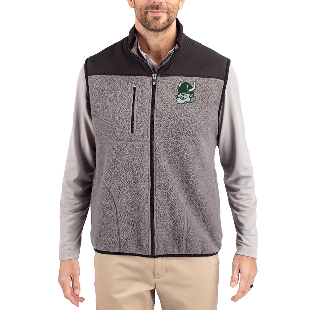 Men's Cutter & Buck Portland State Vikings Cascade Eco Fleece Full-Zip Vest