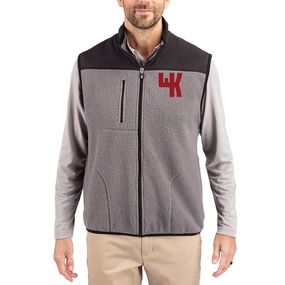 Men's Cutter & Buck Western Kentucky Hilltoppers Cascade Eco Fleece Full-Zip Vest