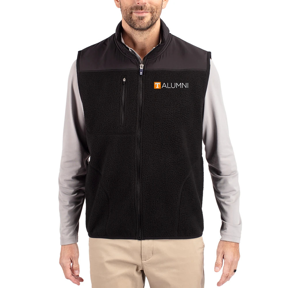 Men's Cutter & Buck Tennessee Volunteers Cascade Eco Fleece Full-Zip Vest