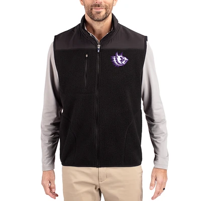 Men's Cutter & Buck TCU Horned Frogs Cascade Eco Fleece Full-Zip Vest