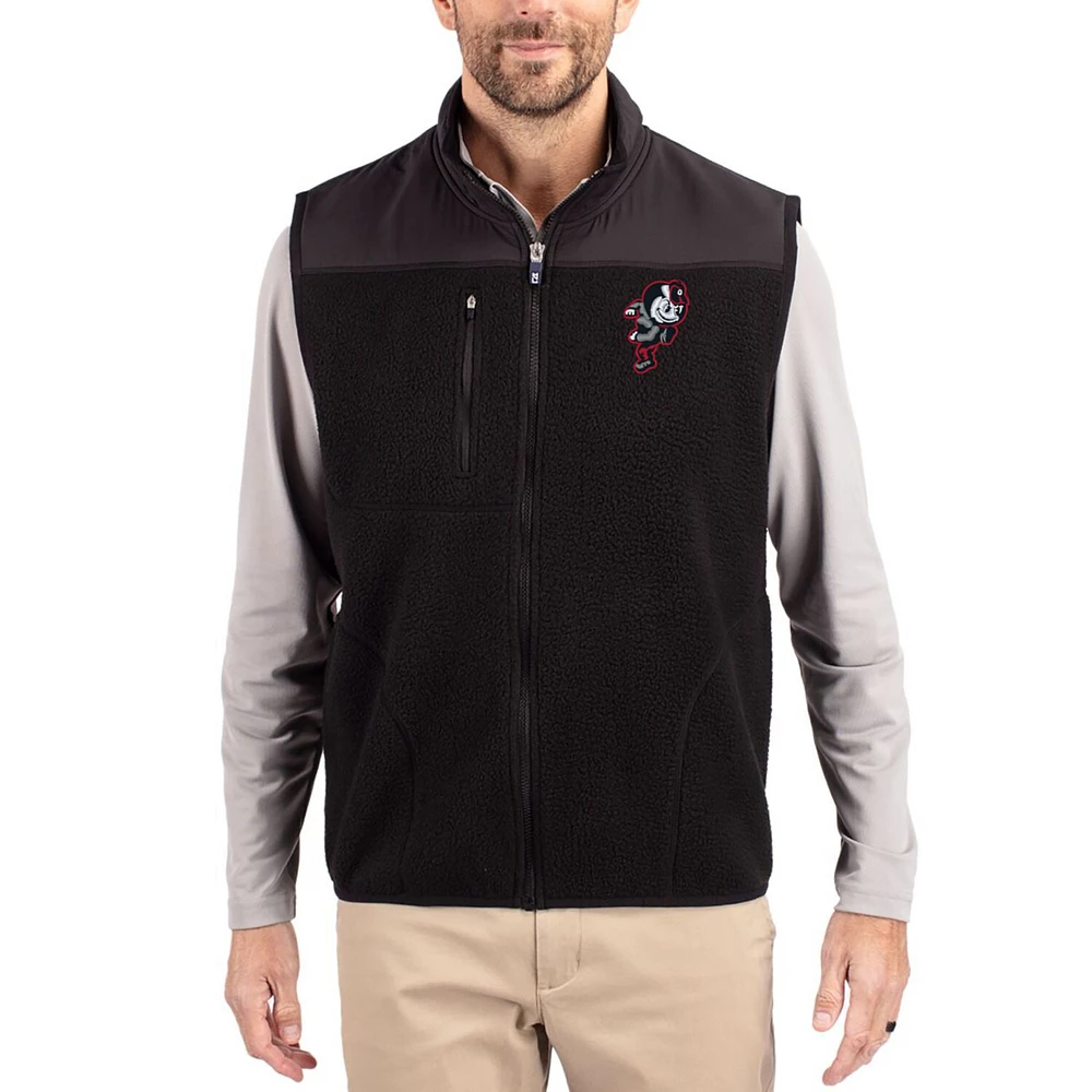 Men's Cutter & Buck Ohio State Buckeyes Cascade Eco Fleece Full-Zip Vest