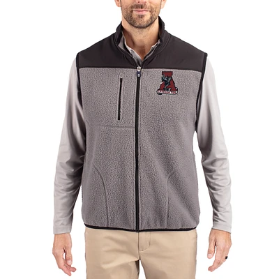 Men's Cutter & Buck Alabama Crimson Tide Cascade Eco Fleece Full-Zip Vest