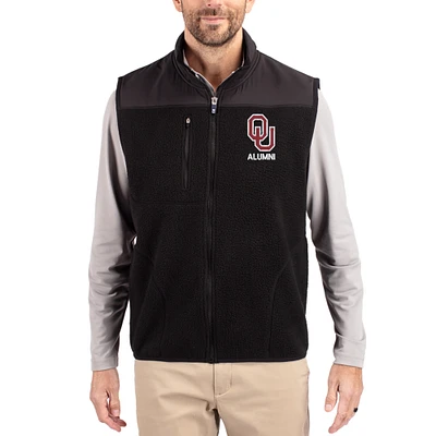 Men's Cutter & Buck Oklahoma Sooners Cascade Eco Fleece Full-Zip Vest