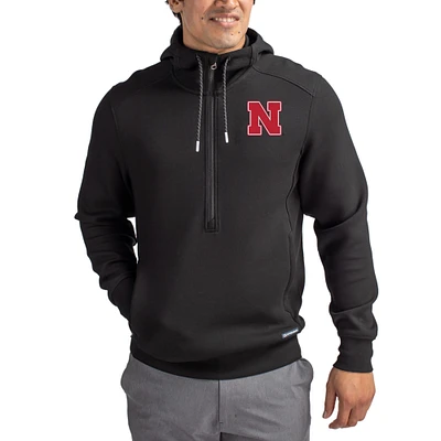 Men's Cutter & Buck Nebraska Huskers Roam Eco Recycled Half-Zip Pullover Hoodie
