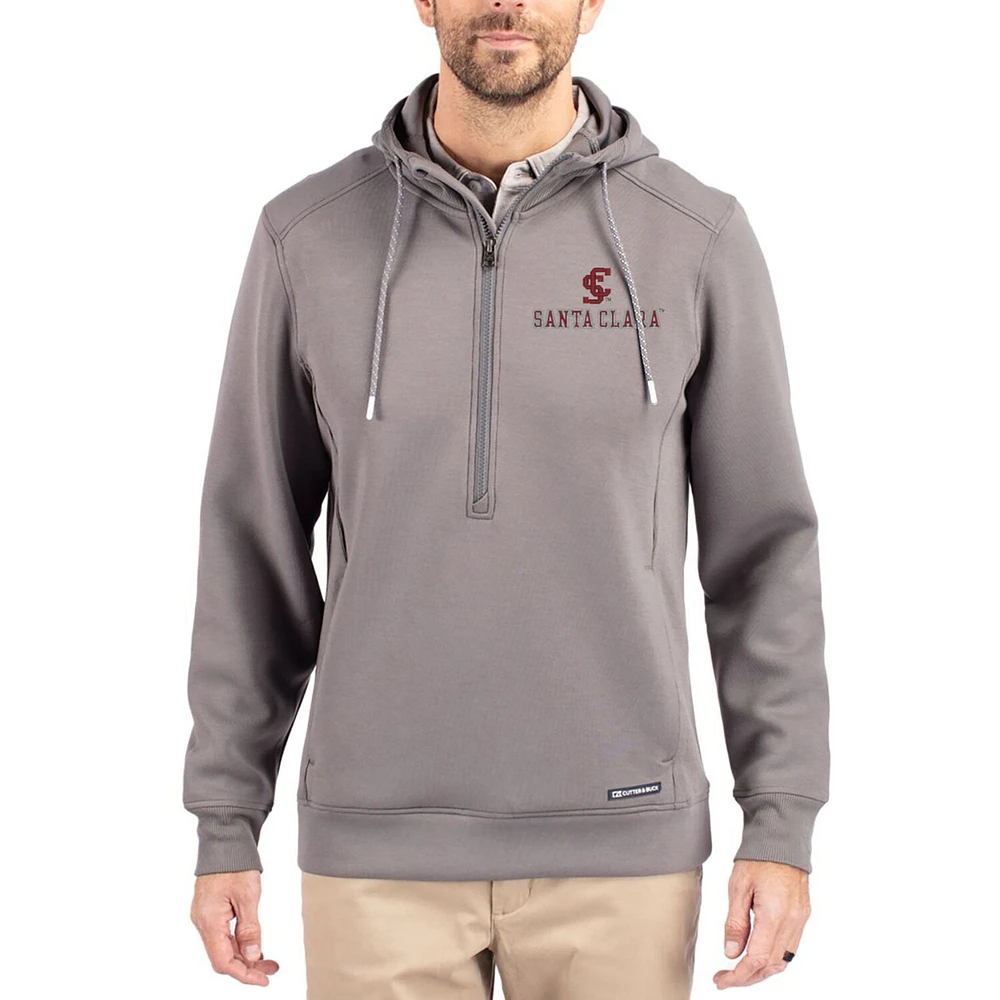 Men's Cutter & Buck Santa Clara Broncos Roam Eco Recycled Half-Zip Pullover Hoodie