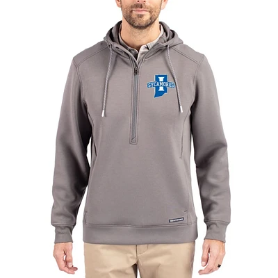 Men's Cutter & Buck Indiana State Sycamores Roam Eco Recycled Half-Zip Pullover Hoodie