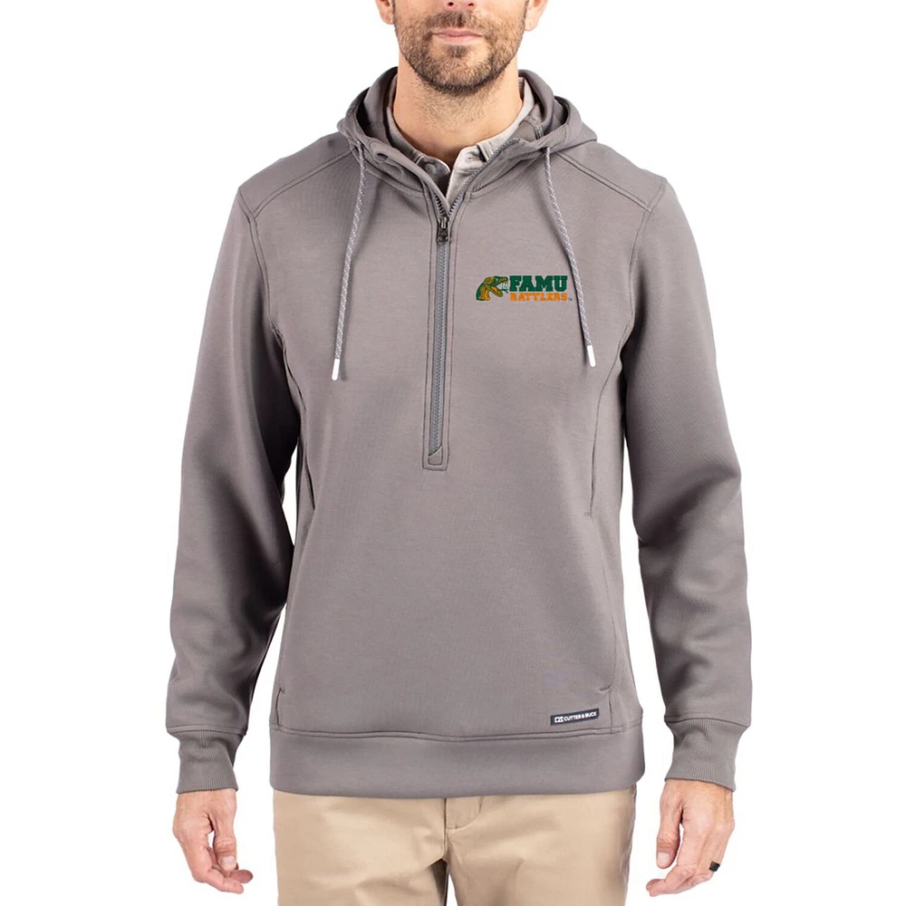 Men's Cutter & Buck Florida A&M Rattlers Roam Eco Recycled Half-Zip Pullover Hoodie