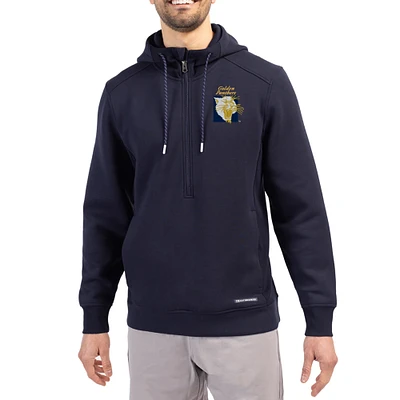 Men's Cutter & Buck Navy FIU Panthers Roam Eco Recycled Half-Zip Pullover Hoodie