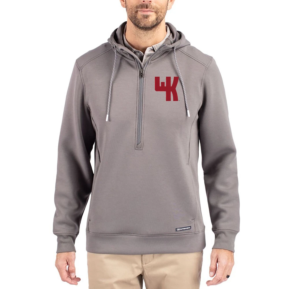 Men's Cutter & Buck Western Kentucky Hilltoppers Roam Eco Recycled Half-Zip Pullover Hoodie