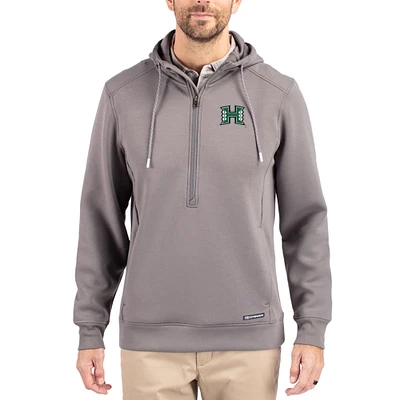 Men's Cutter & Buck Hawaii Rainbow Warriors Roam Eco Recycled Half-Zip Pullover Hoodie