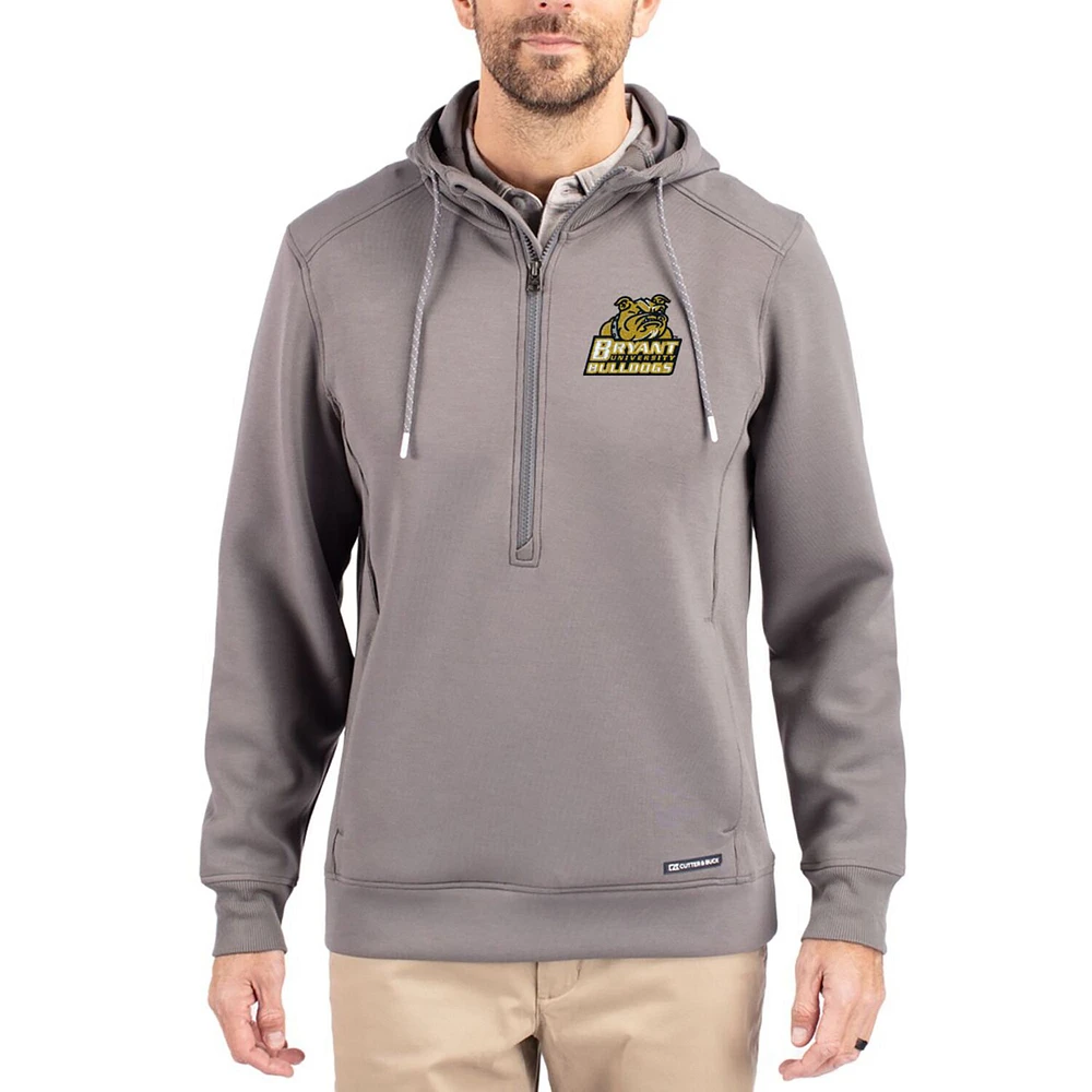 Men's Cutter & Buck Gray Bryant Bulldogs Roam Eco Recycled Half-Zip Pullover Hoodie