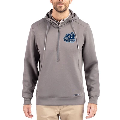Men's Cutter & Buck Gray Old Dominion Monarchs Roam Eco Recycled Half-Zip Pullover Hoodie