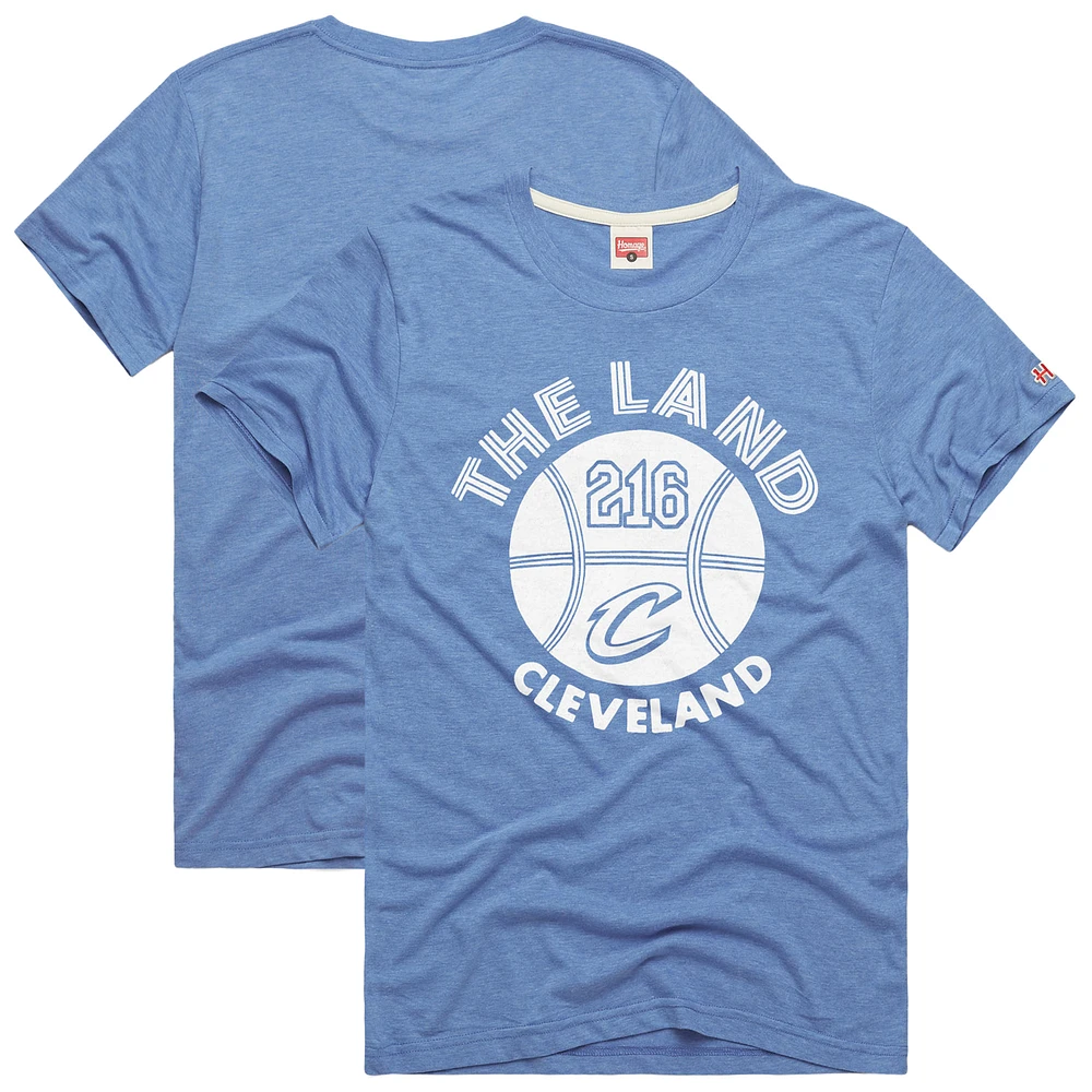 Unisex Homage Light Blue Cleveland Cavaliers Hometown Edition Tri-Blend T-Shirt