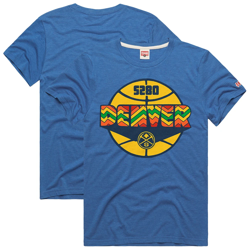 Unisex Homage Royal Denver Nuggets Hometown Edition Tri-Blend T-Shirt